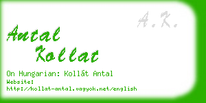 antal kollat business card